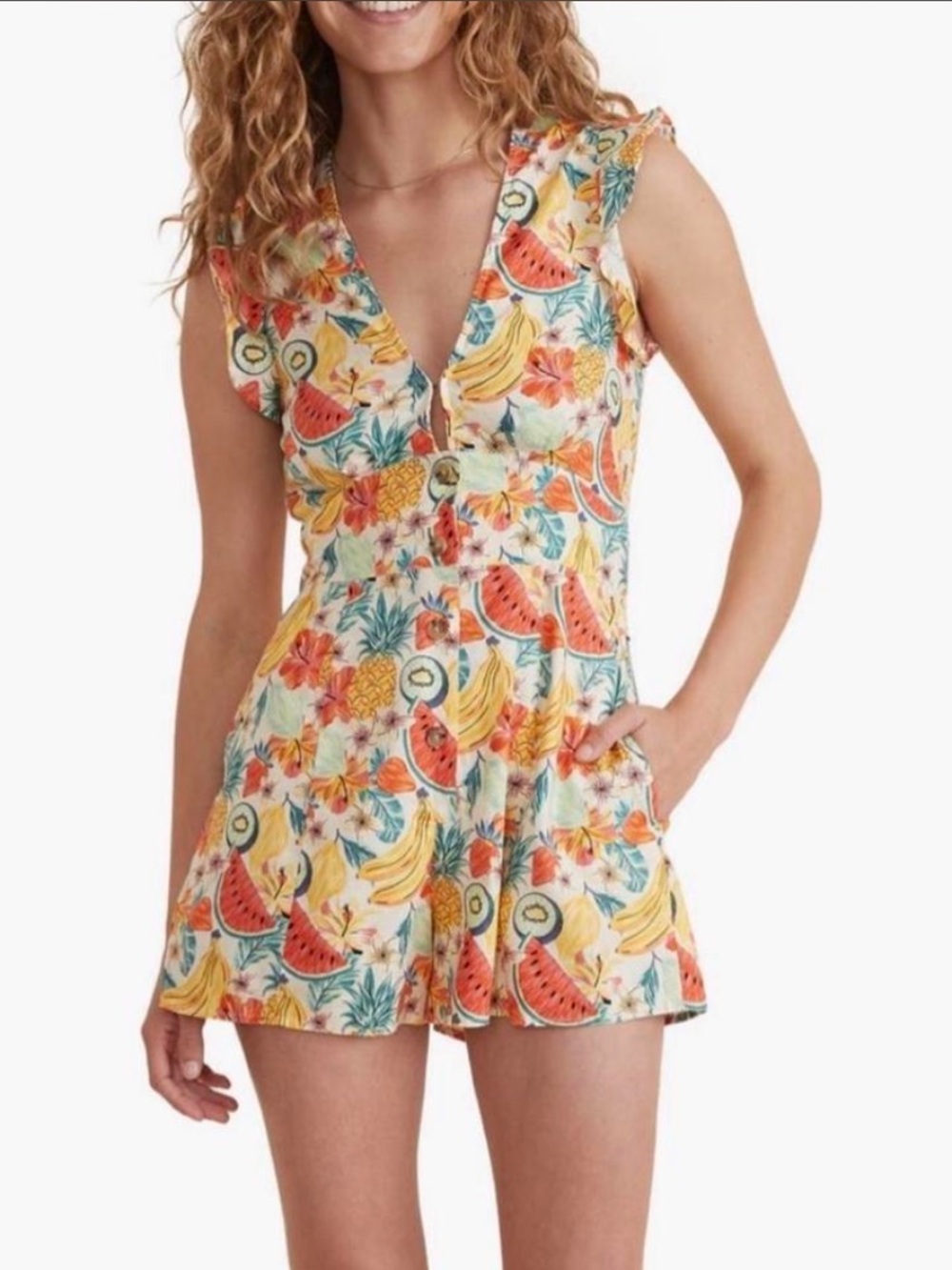 Marine layer fruit romper
